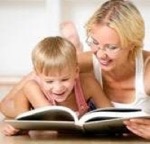 Mom and Son Reading