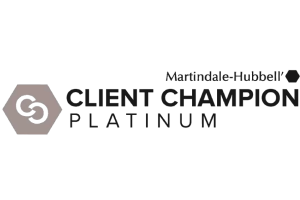 Martindale-Hubbell Client Champion Platinum award logo